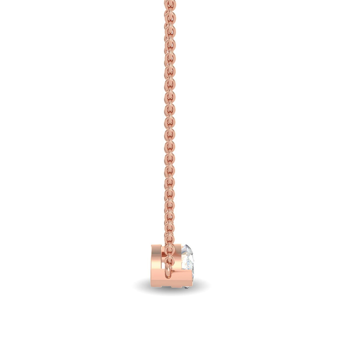 Rose Gold / 0.63ct Lab Grown Diamond Pendant