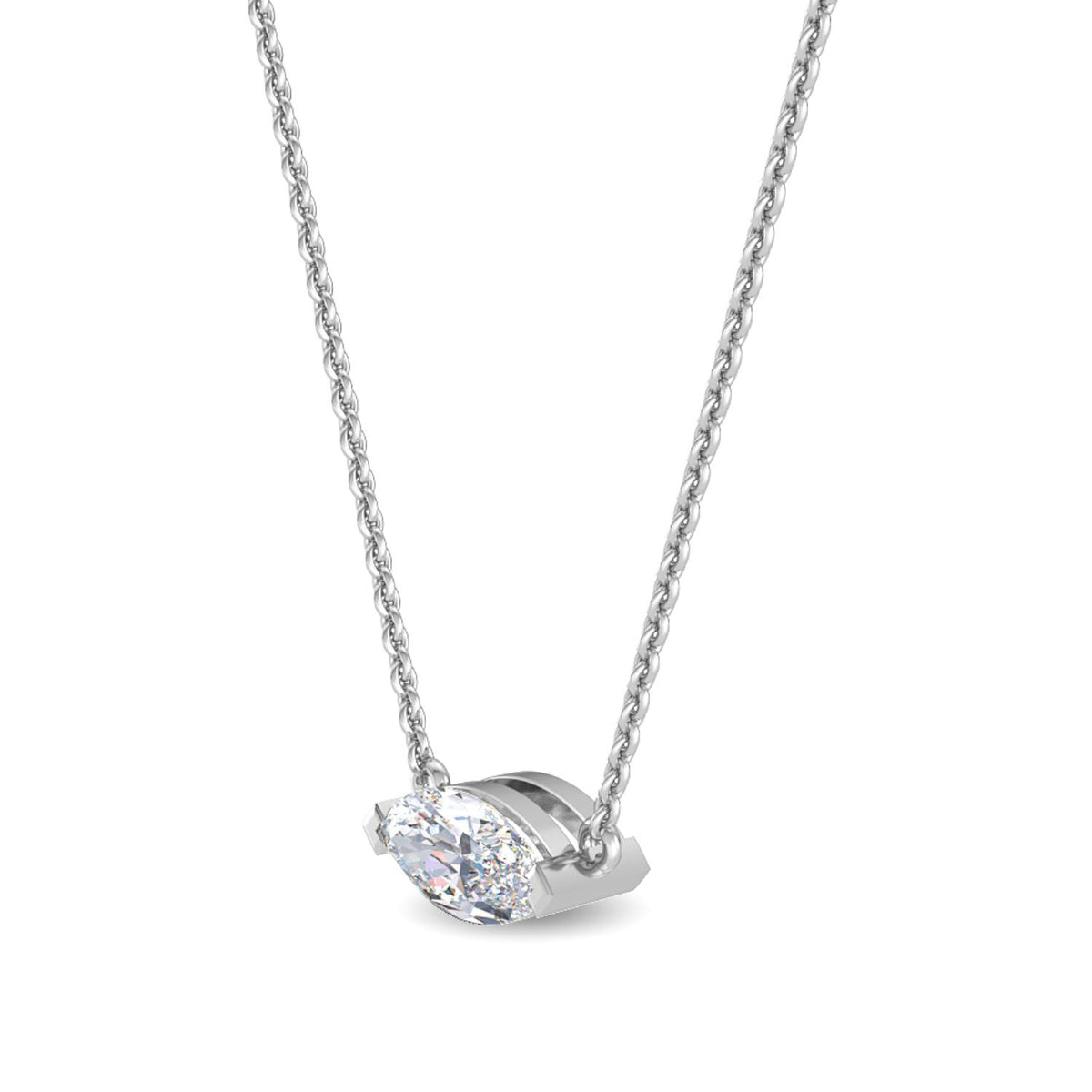 White Gold / 0.63ct Lab Grown Diamond Pendant