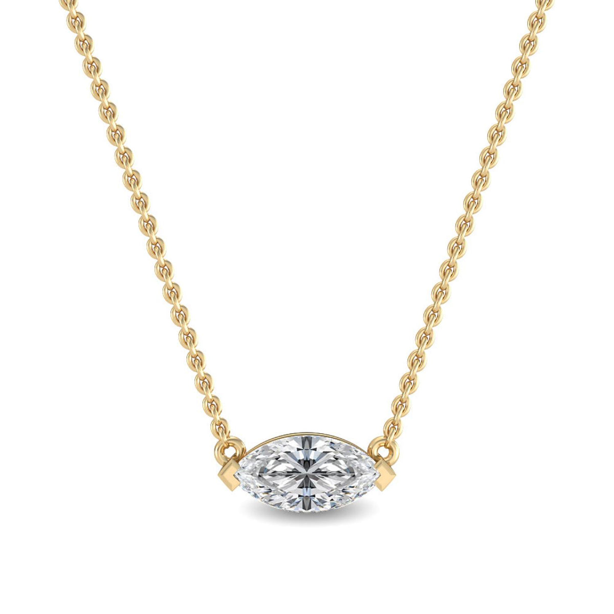 Yellow Gold / 0.63ct Lab Grown Diamond Pendant