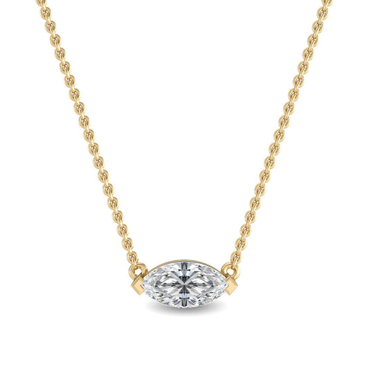 Yellow Gold / 0.63ct Lab Grown Diamond Pendant