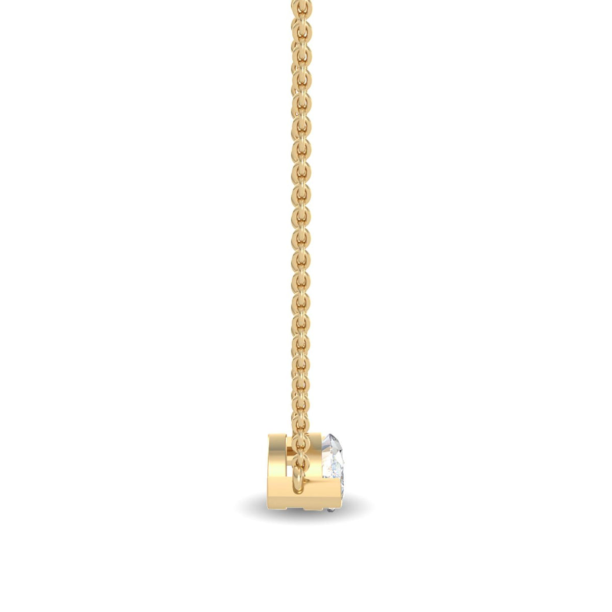 Yellow Gold / 0.63ct Lab Grown Diamond Pendant