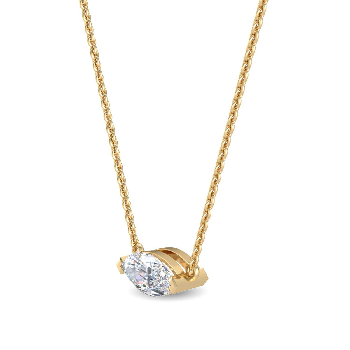 Yellow Gold / 0.63ct Lab Grown Diamond Pendant