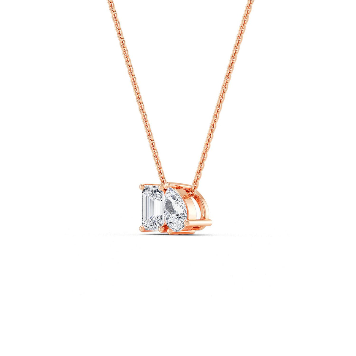 Rose Gold / 0.91ct Lab Grown Diamond Pendant