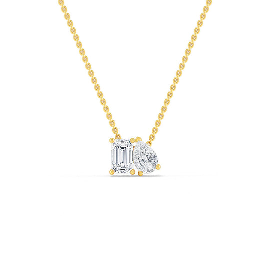 Yellow Gold / 0.91ct Lab Grown Diamond Pendant
