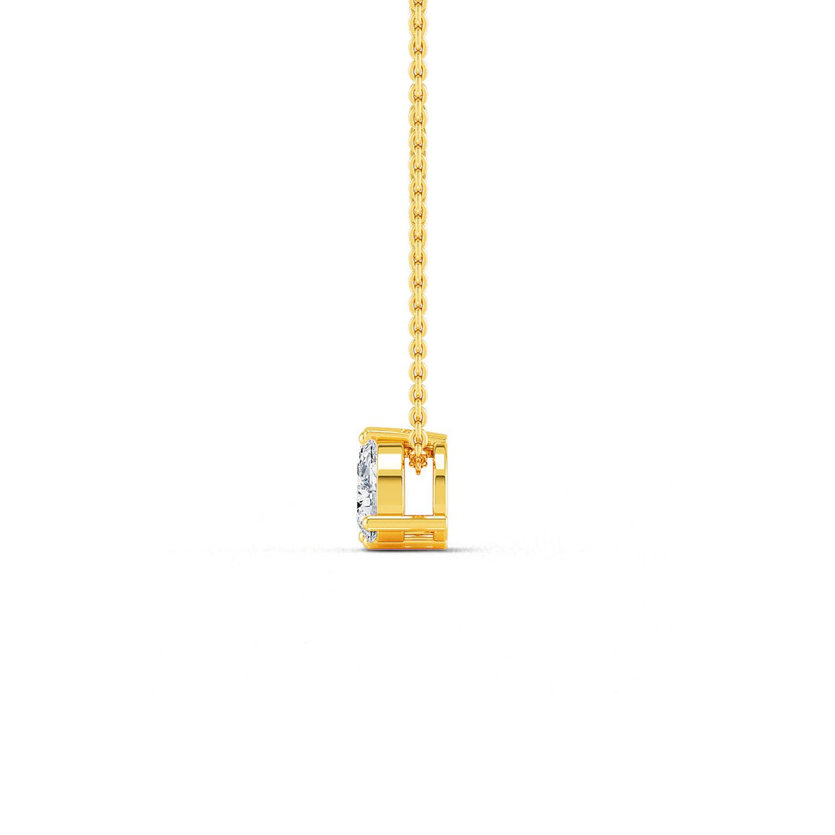 Yellow Gold / 0.91ct Lab Grown Diamond Pendant