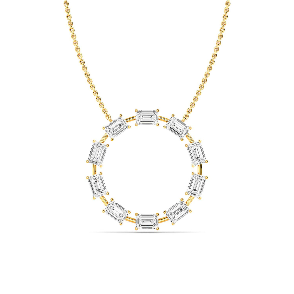 Yellow Gold / 2.50ct Lab Grown Diamond Pendant