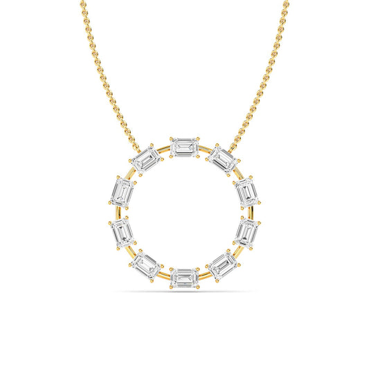 Yellow Gold / 2.50ct Lab Grown Diamond Pendant