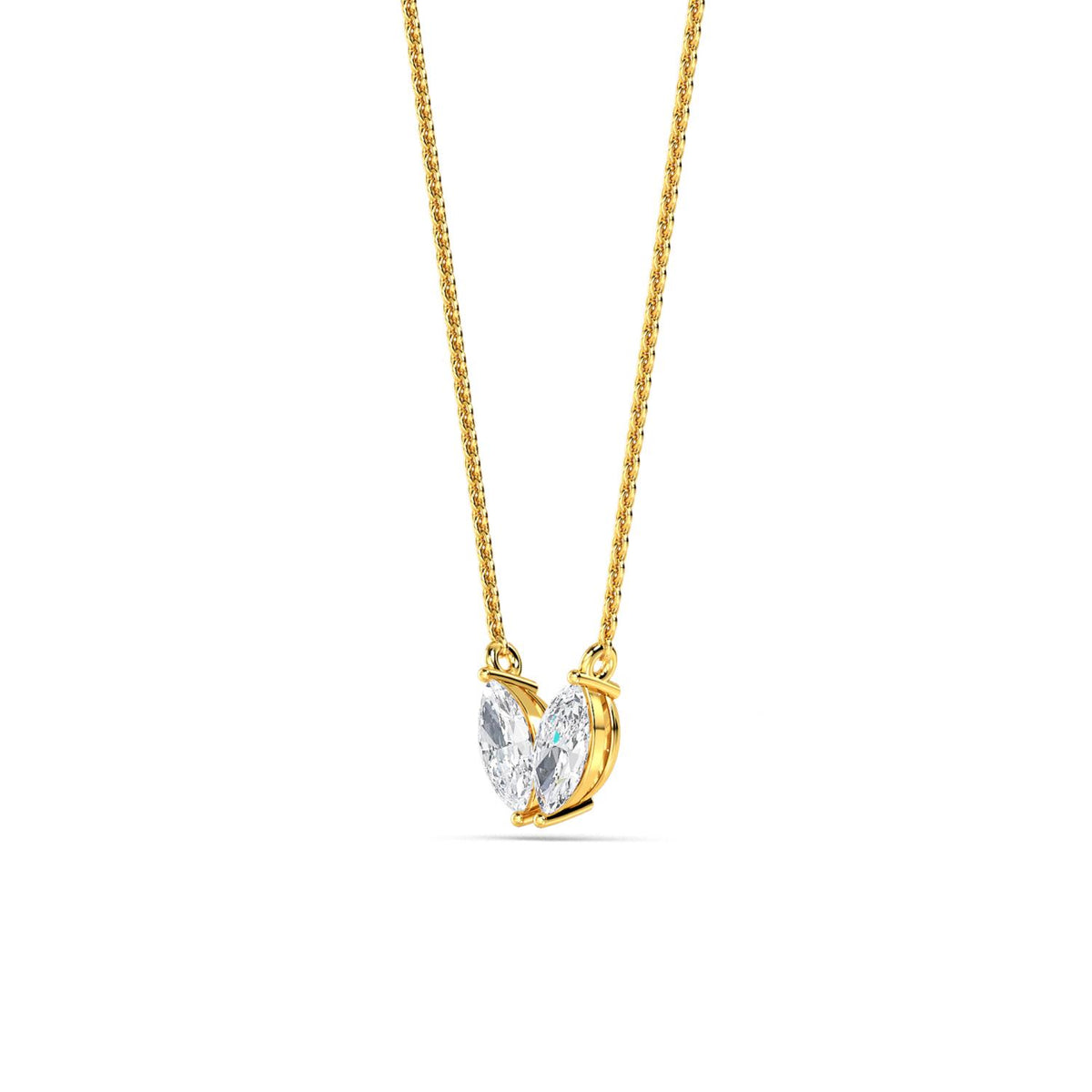 Yellow Gold / 0.49ct Lab Grown Diamond Pendant