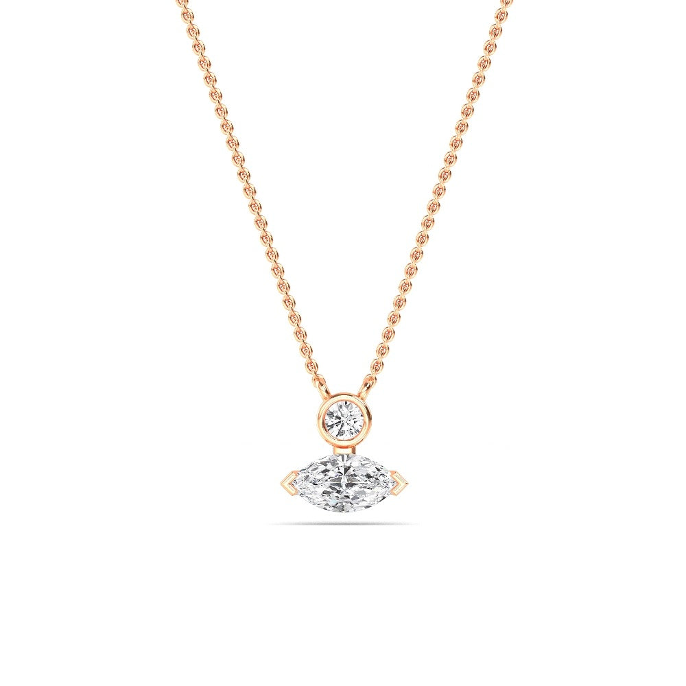 Rose Gold / 0.61ct Lab Grown Diamond Pendant