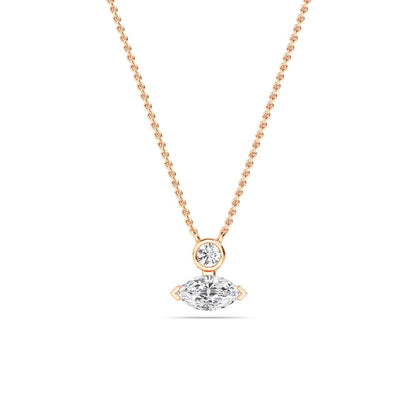 Rose Gold / 0.61ct Lab Grown Diamond Pendant