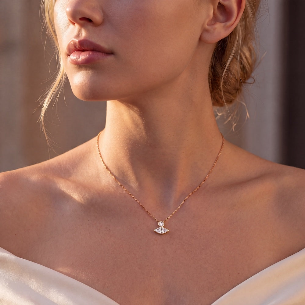 Rose Gold / 0.61ct Lab Grown Diamond Pendant