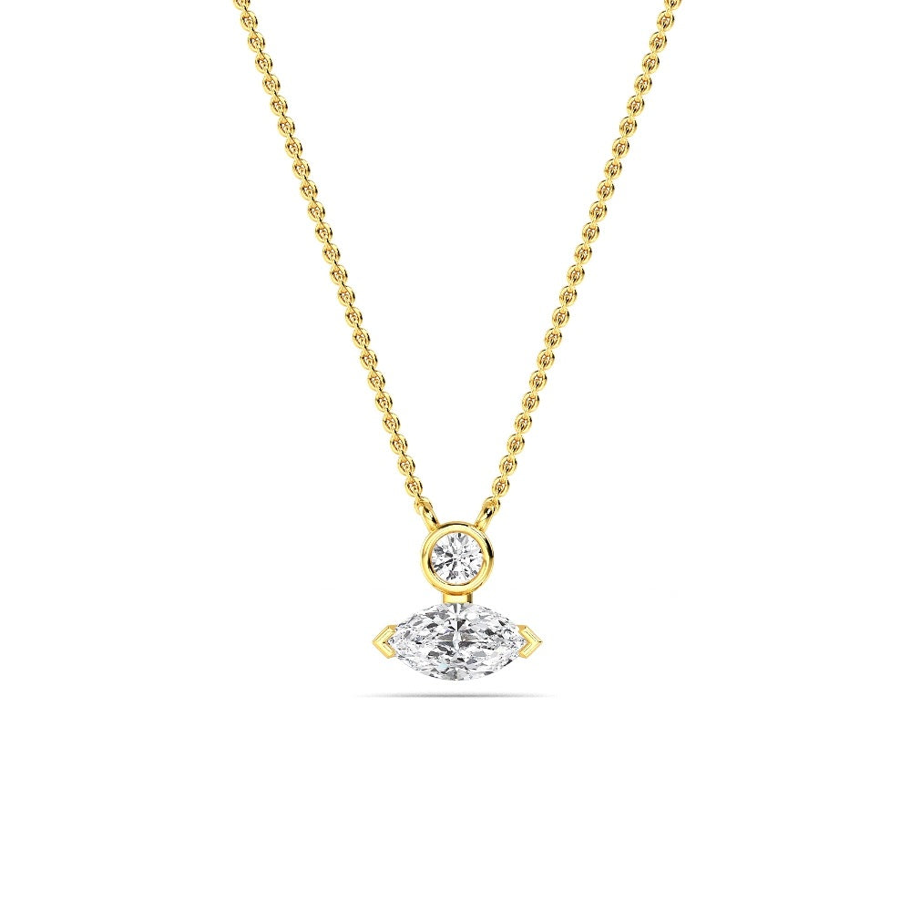 Yellow Gold / 0.61ct Lab Grown Diamond Pendant