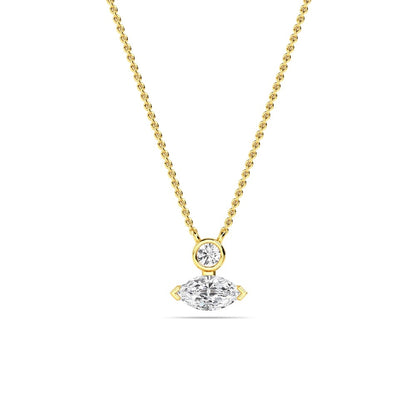 Yellow Gold / 0.61ct Lab Grown Diamond Pendant