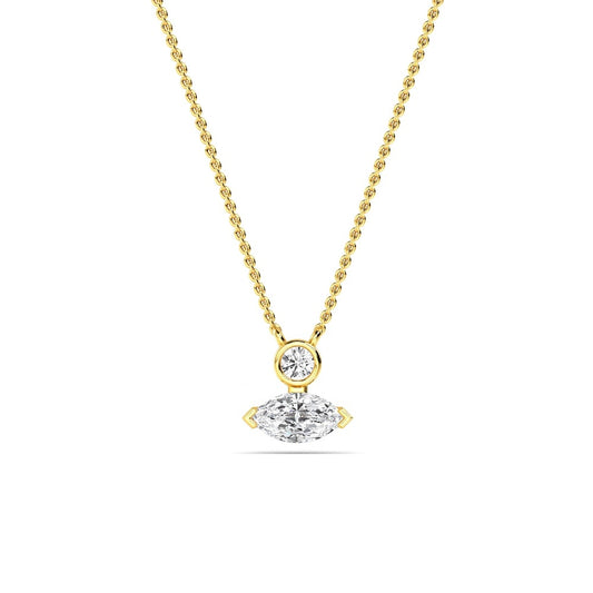 Yellow Gold / 0.61ct Lab Grown Diamond Pendant