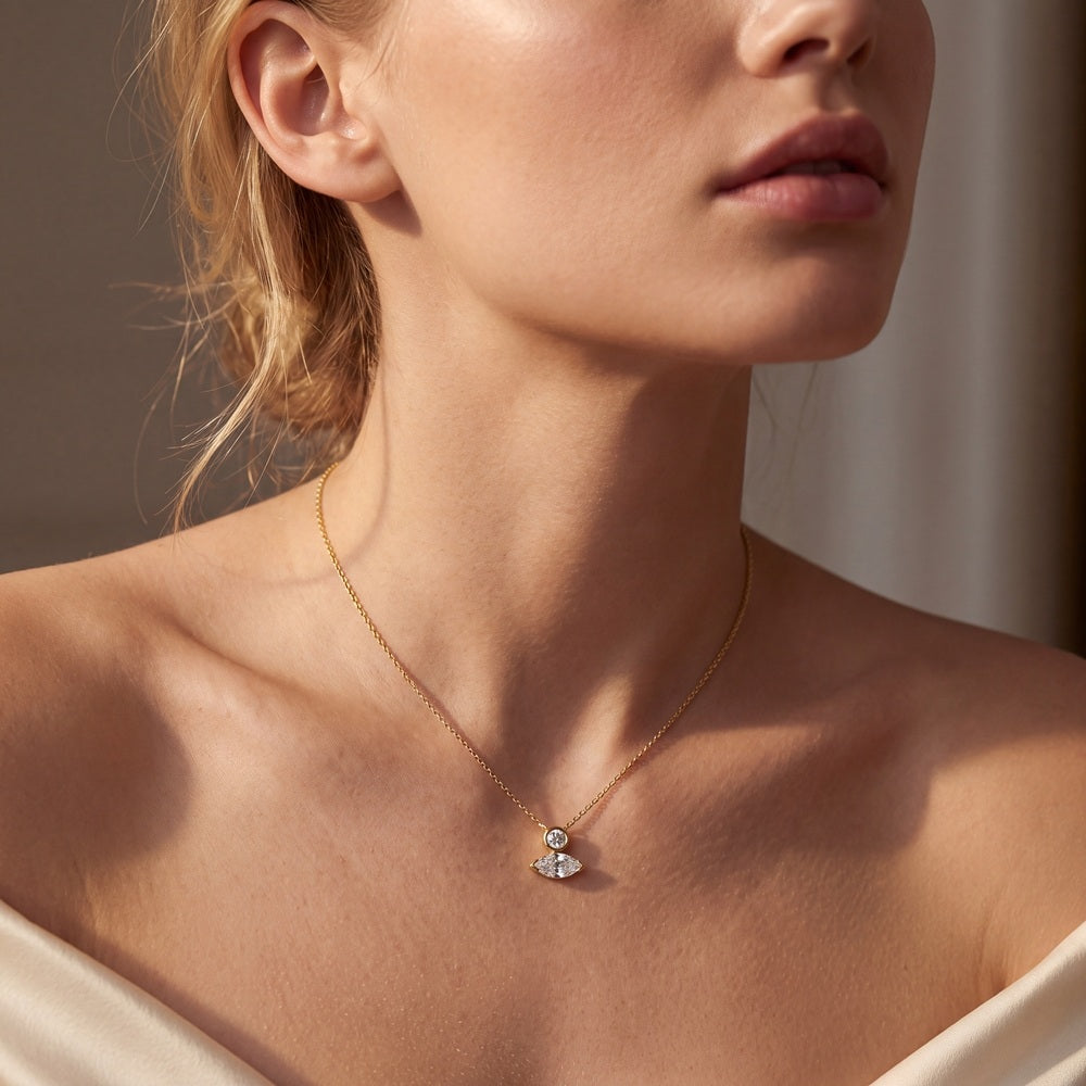 Yellow Gold / 0.61ct Lab Grown Diamond Pendant