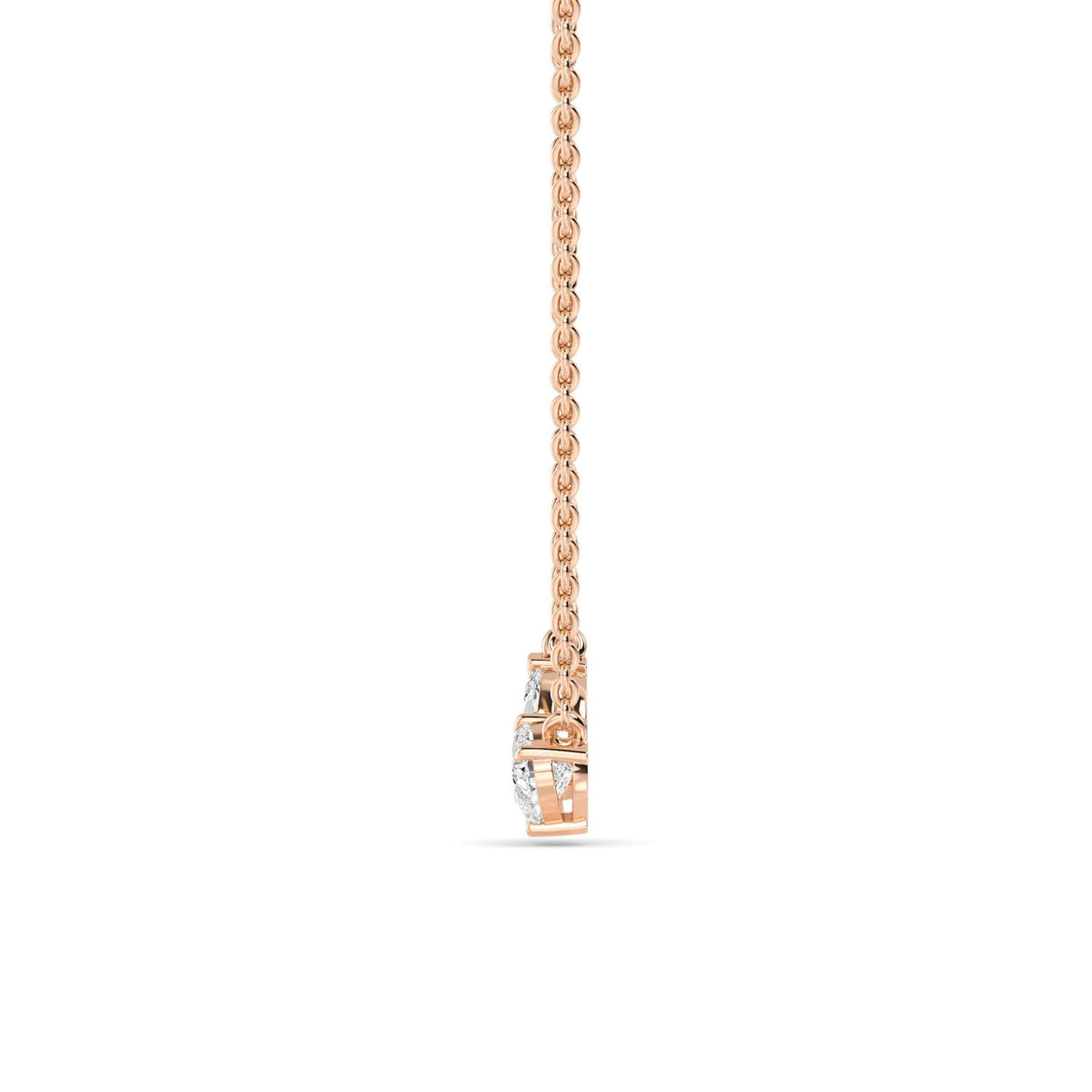 Rose Gold / 0.86ct Lab Grown Diamond Toi et Moi Pendant