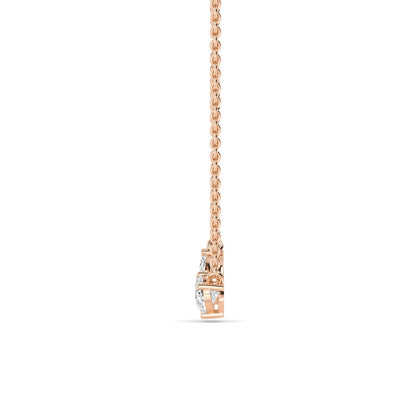 Rose Gold / 0.86ct Lab Grown Diamond Toi et Moi Pendant
