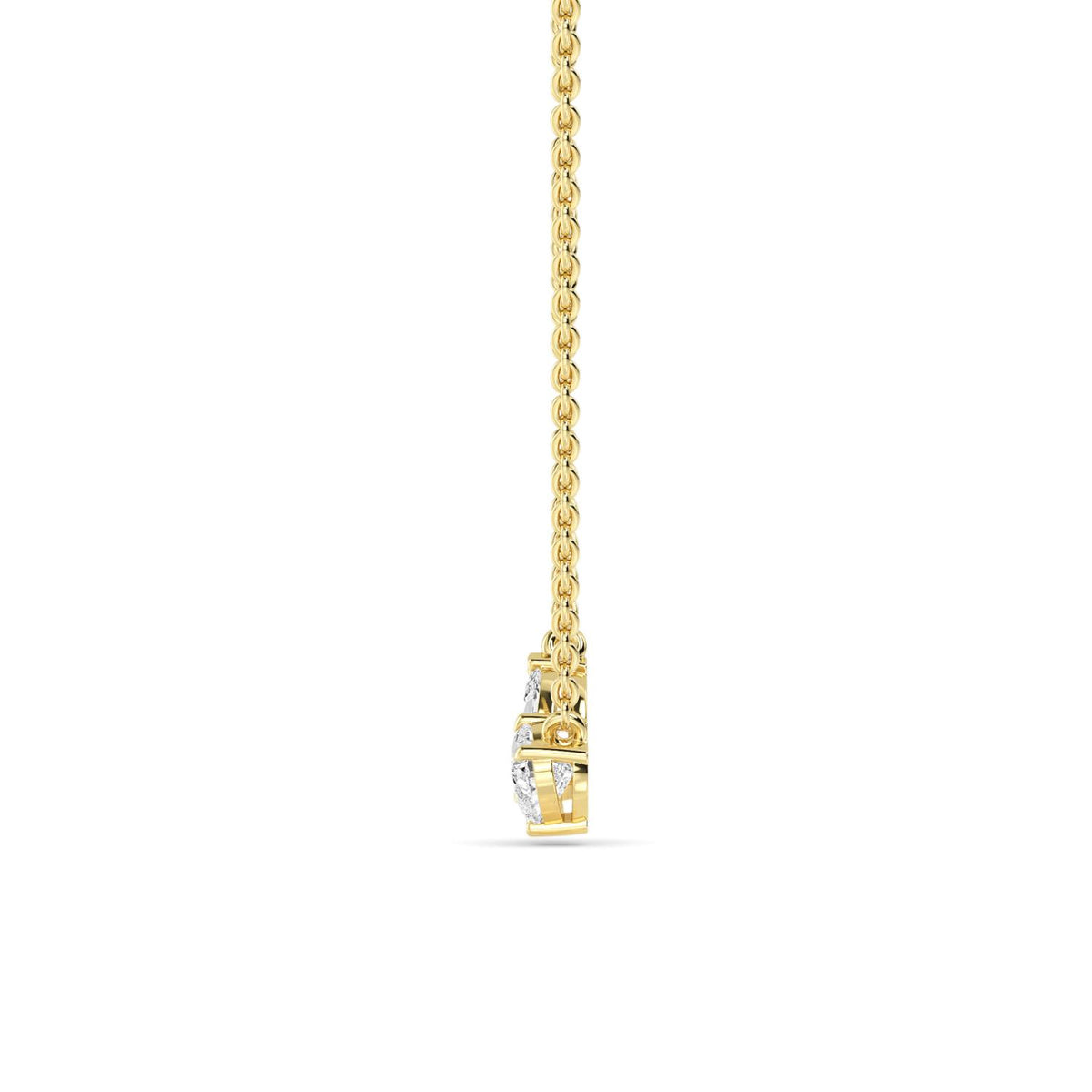 Yellow Gold / 0.86ct Lab Grown Diamond Toi et Moi Pendant