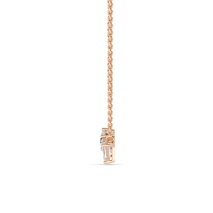 Rose Gold / 0.91ct Lab Grown Diamond Toi et Moi Pendant