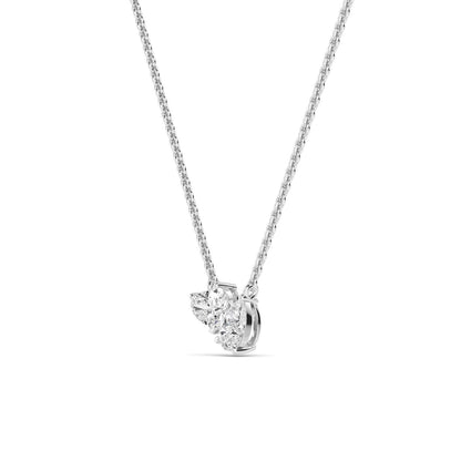 White Gold / 0.98ct Lab Grown Diamond Toi et Moi Pendant