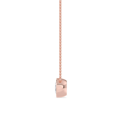 Rose Gold / 1.50ct Lab Grown Diamond Bezel Necklace