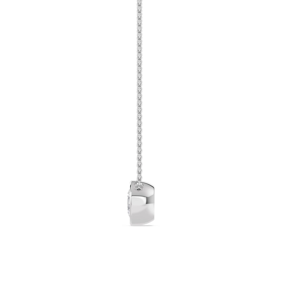 White Gold / 1.50ct Lab Grown Diamond Bezel Necklace