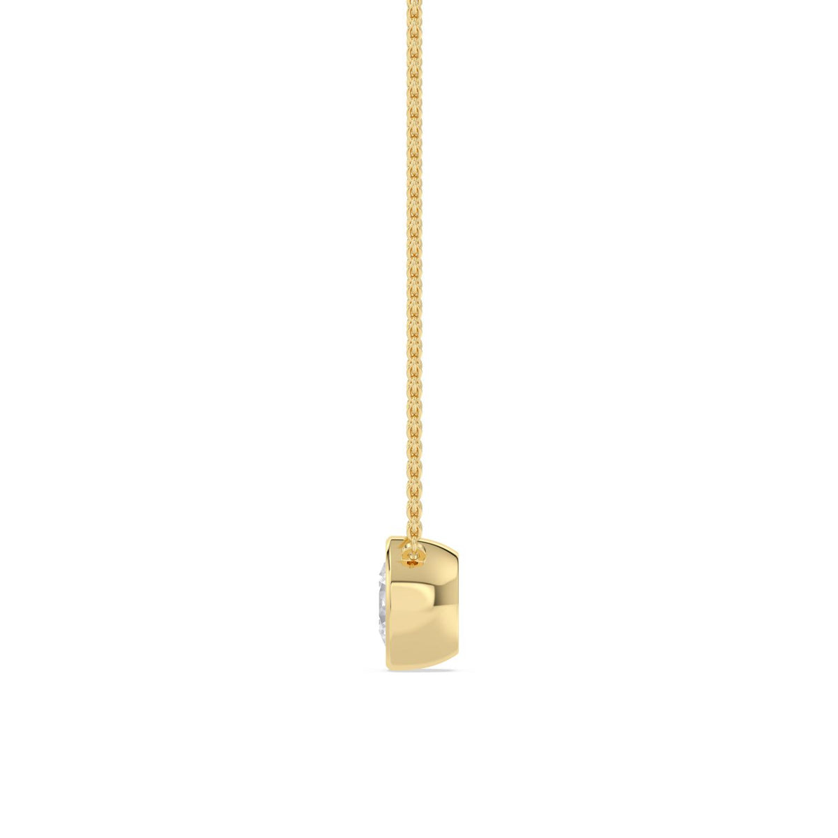 Yellow Gold / 1.50ct Lab Grown Diamond Bezel Necklace