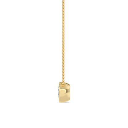 Yellow Gold / 1.50ct Lab Grown Diamond Bezel Necklace