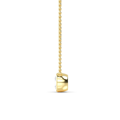 Yellow Gold / Lab Grown Diamond Bezel Necklace