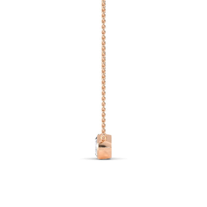 Rose Gold / Marquise Lab Grown Diamond Bezel Necklace