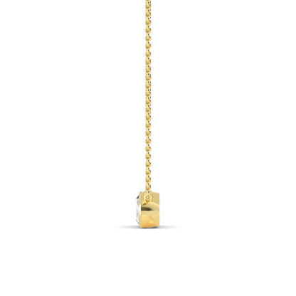 Yellow Gold / Marquise Lab Grown Diamond Bezel Necklace