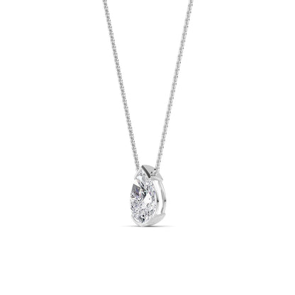 White Gold / 1.50ct Lab Grown Diamond Bezel Necklace