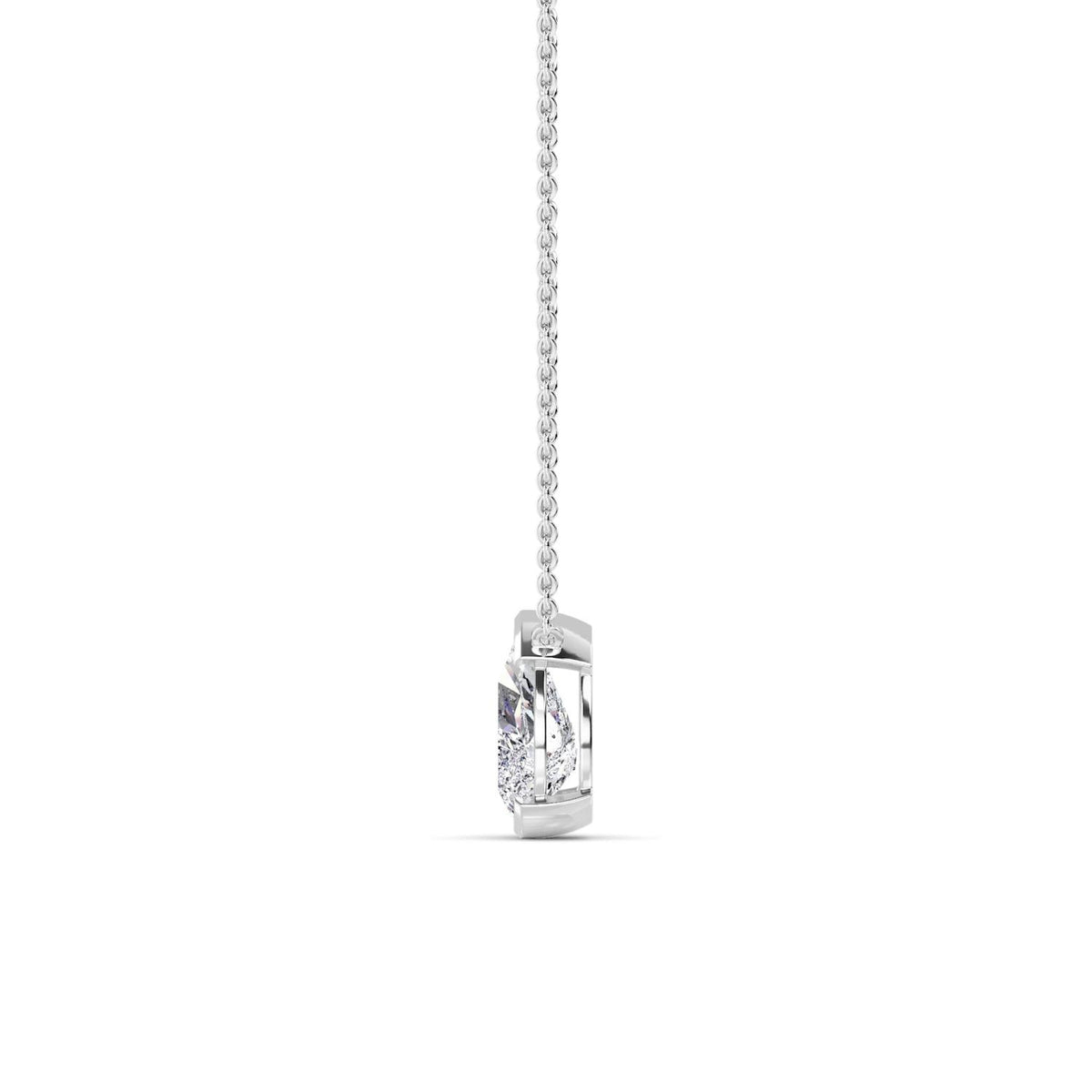 White Gold / 1.50ct Lab Grown Diamond Bezel Necklace