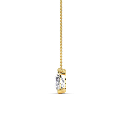 Yellow Gold / 1.50ct Lab Grown Diamond Bezel Necklace