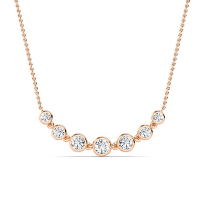 Rose Gold / 1.09ct Lab Grown Diamond Bezel Necklace