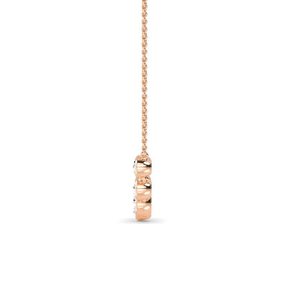 Rose Gold / 1.09ct Lab Grown Diamond Bezel Necklace
