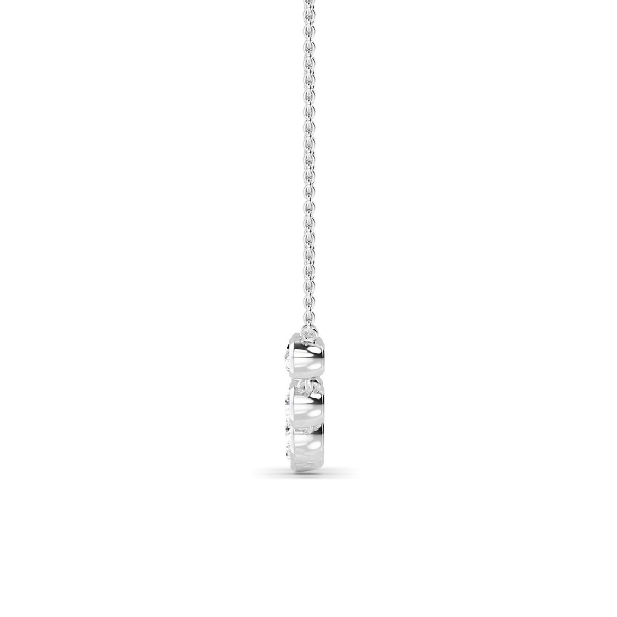 White Gold / 1.09ct Lab Grown Diamond Bezel Necklace