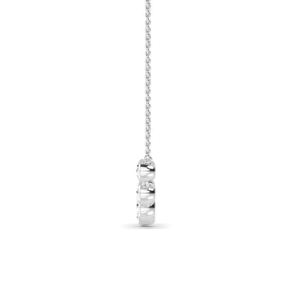 White Gold / 1.09ct Lab Grown Diamond Bezel Necklace