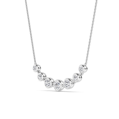White Gold / 1.09ct Lab Grown Diamond Bezel Necklace