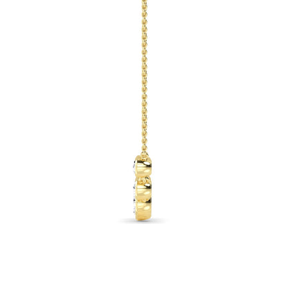 Yellow Gold / 1.09ct Lab Grown Diamond Bezel Necklace