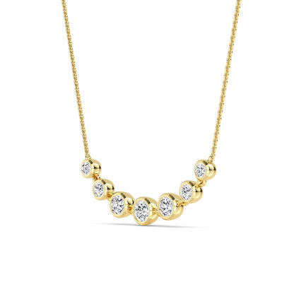 Yellow Gold / 1.09ct Lab Grown Diamond Bezel Necklace