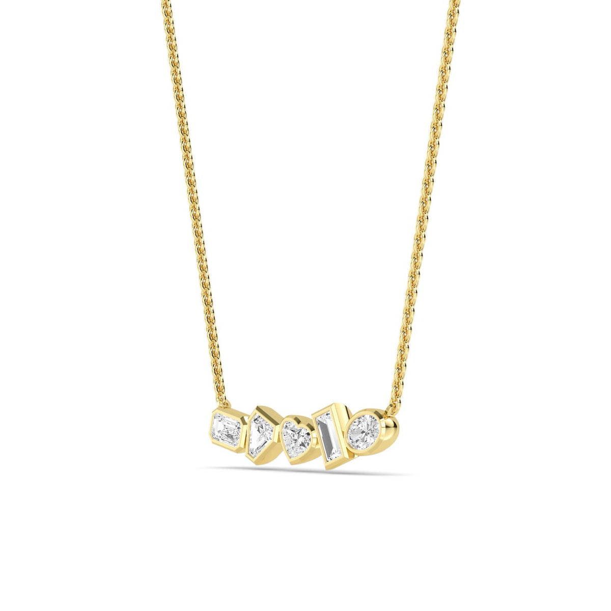 Yellow Gold / Lab Grown Diamond Pendant