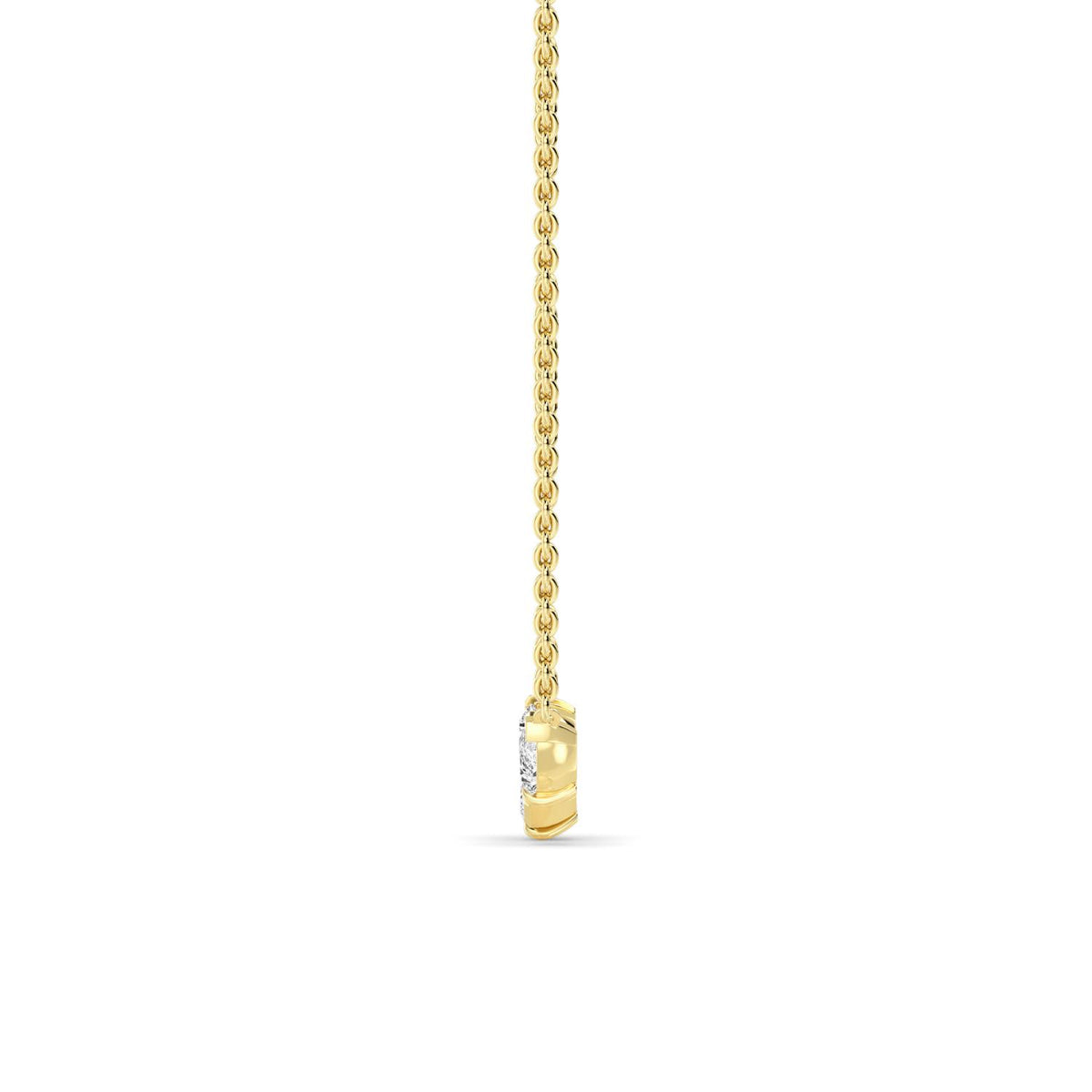 Yellow Gold / Lab Grown Diamond Pendant