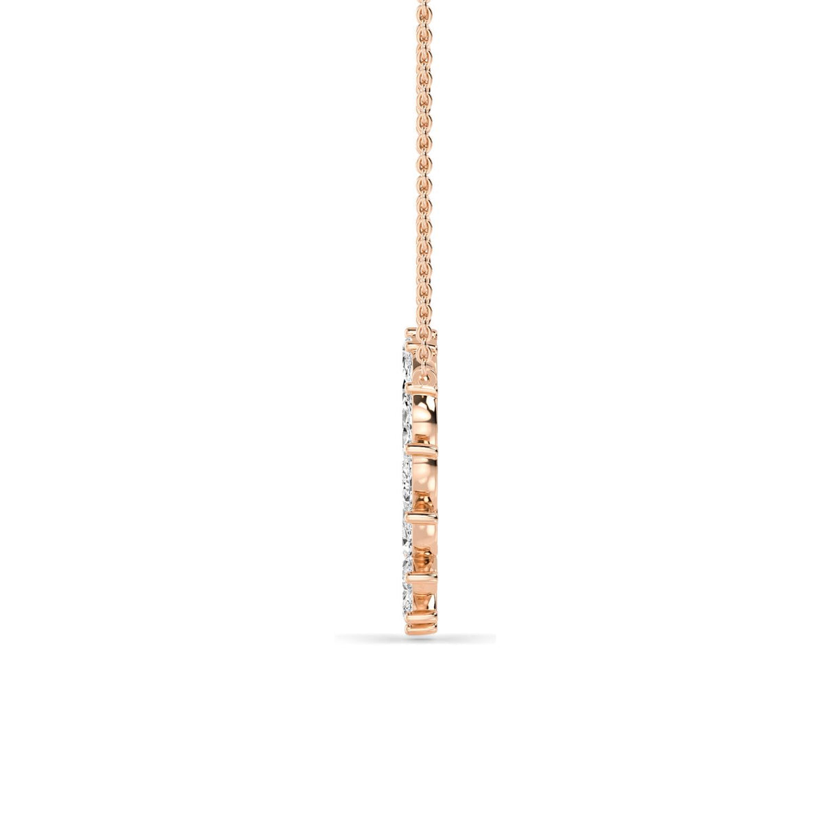 Rose Gold / 1.61ct Lab Grown Diamond Circle Pendant