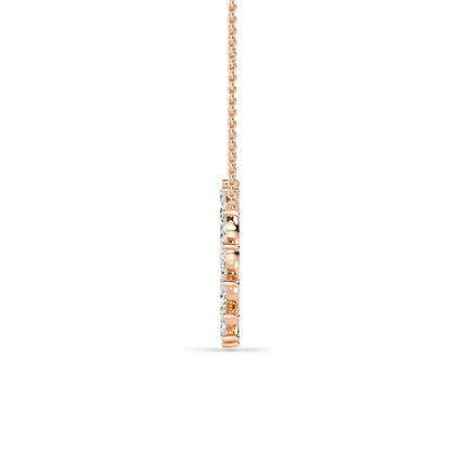 Rose Gold / 1.61ct Lab Grown Diamond Circle Pendant