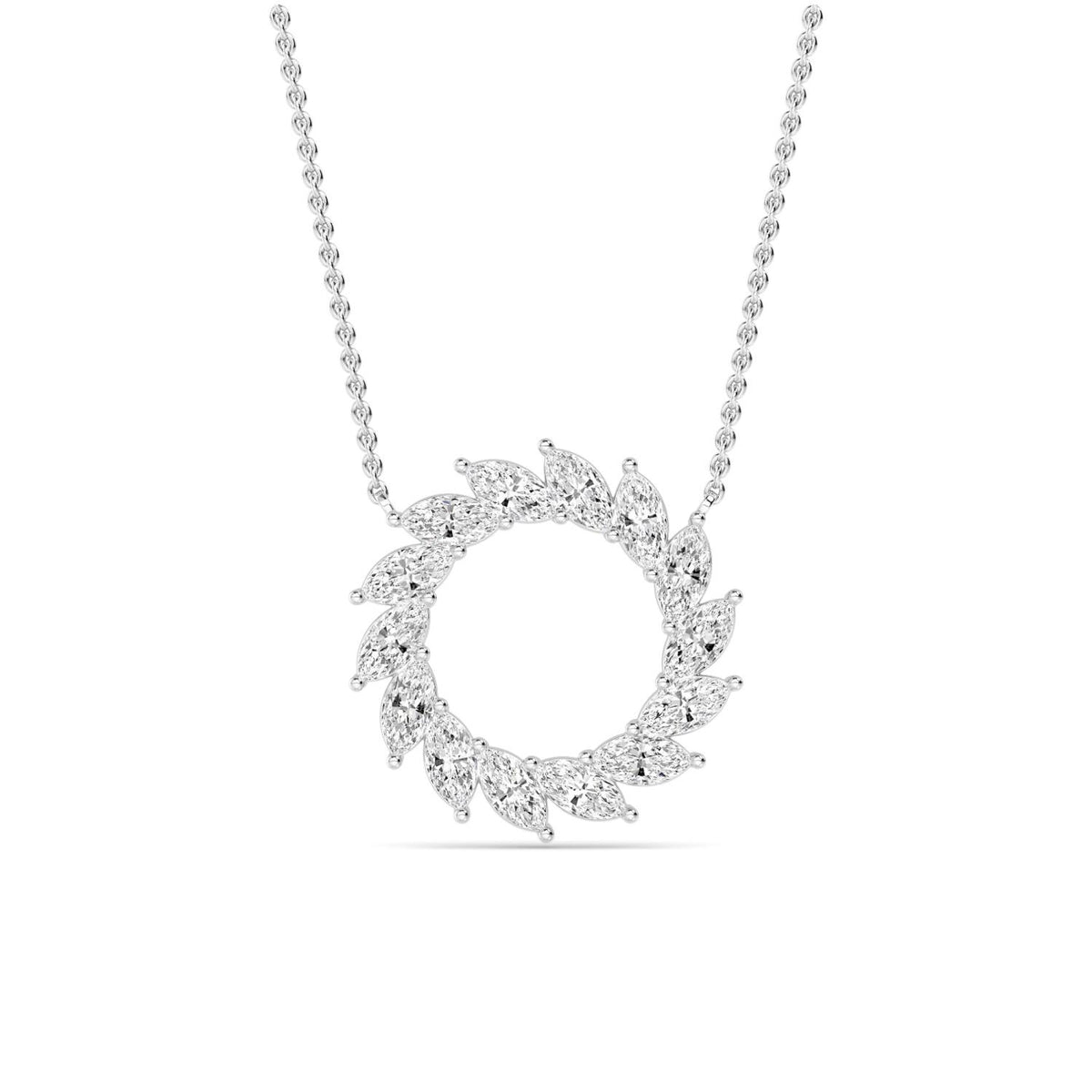 White Gold / 1.61ct Lab Grown Diamond Circle Pendant