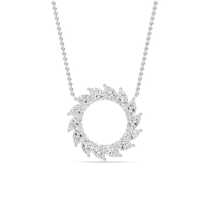 White Gold / 1.61ct Lab Grown Diamond Circle Pendant
