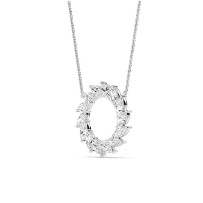 White Gold / 1.61ct Lab Grown Diamond Circle Pendant