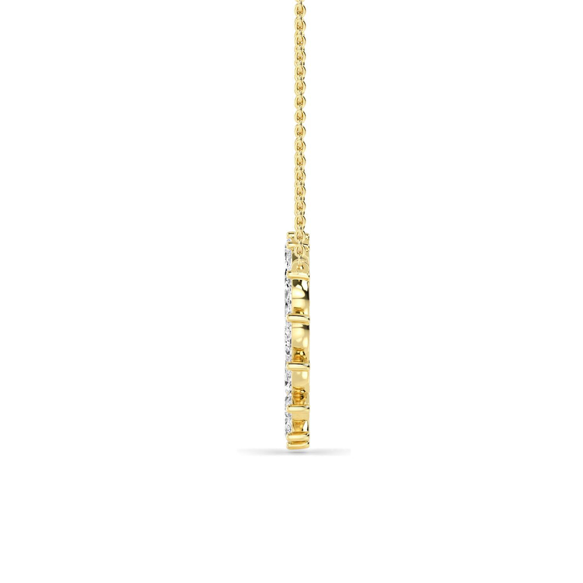 Yellow Gold / 1.61ct Lab Grown Diamond Circle Pendant