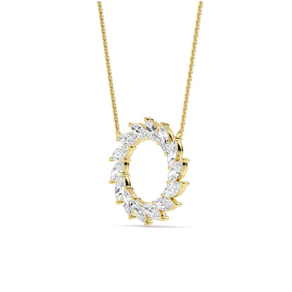 Yellow Gold / 1.61ct Lab Grown Diamond Circle Pendant